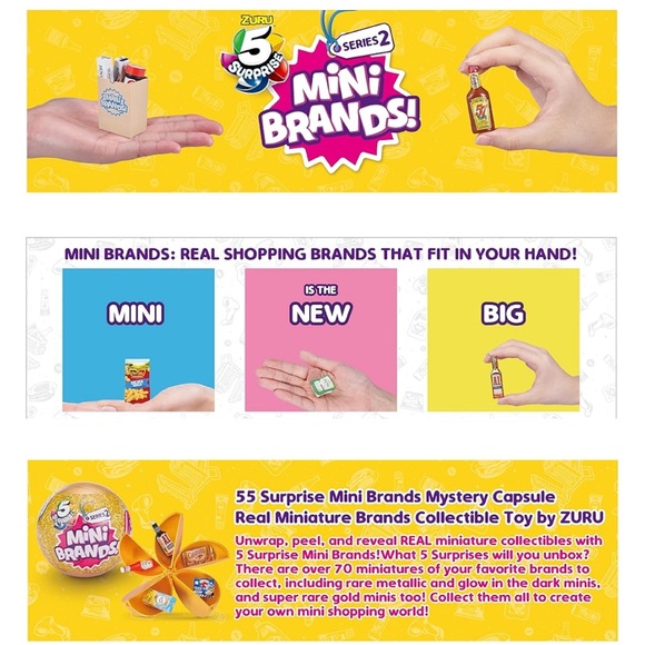 3 Pack Zuru 5 Surprise Mini Brands Mystery Capsule Series 2 NIB Sealed - Picture 4 of 6